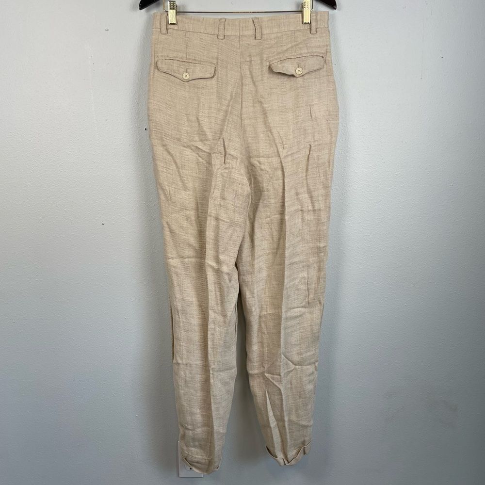 Claiborne Men's Tan Linen Blend Pants Size 32W 32L EUC - Picture 3 of 6